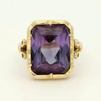 Ring - 14 karaat Geel goud - Korund, Handtassen en Accessoires, Ringen, Nieuw