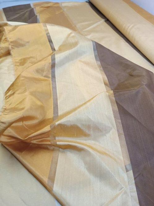 Textiel  - 600 cm - 280 cm - 100% zijden shantung, Antiek en Kunst, Antiek | Tapijten, Tafelkleden en Textiel
