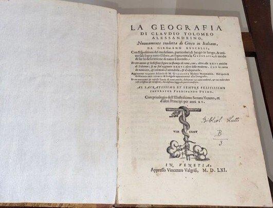 Claudio Tolomeo (100 - 170 dc) - La geografia di Claudio, Antiek en Kunst, Antiek | Boeken en Manuscripten