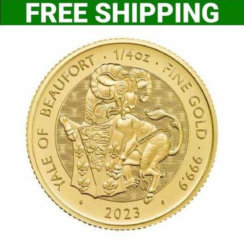 Royaume-Uni. 2023 1/4 oz £25 GBP Great Britain Gold Tudor, Postzegels en Munten, Edelmetalen en Baren