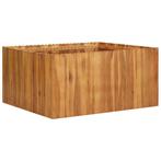 vidaXL Plantenbak verhoogd 100x100x50 cm massief acaciahout, Tuin en Terras, Verzenden, Nieuw