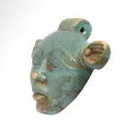 Oud-Egyptisch Faience Amulet van Hathor
