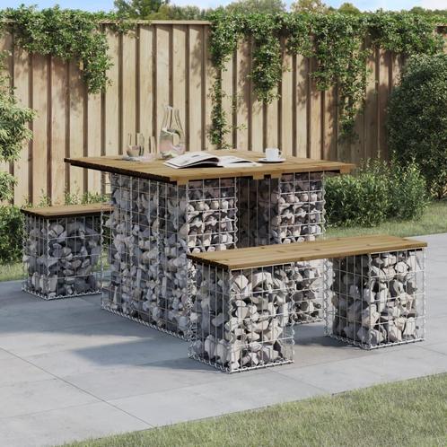 vidaXL Tuinbank schanskorfontwerp 100x102x72 cm, Tuin en Terras, Tuinsets en Loungesets, Nieuw, Verzenden