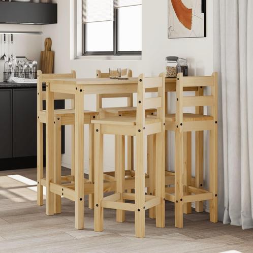vidaXL 5-delige Barset massief grenenhout, Huis en Inrichting, Complete eetkamers, Nieuw, Verzenden