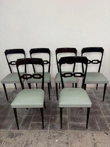 Stoel - Hout - Set van zes vintage stoelen
