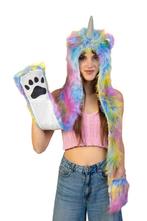 Hood LED Eenhoorn Muts Led Pastel Regenboog Oortjes Bontmuts, Kleding | Dames, Hoeden en Petten, Ophalen of Verzenden, Nieuw