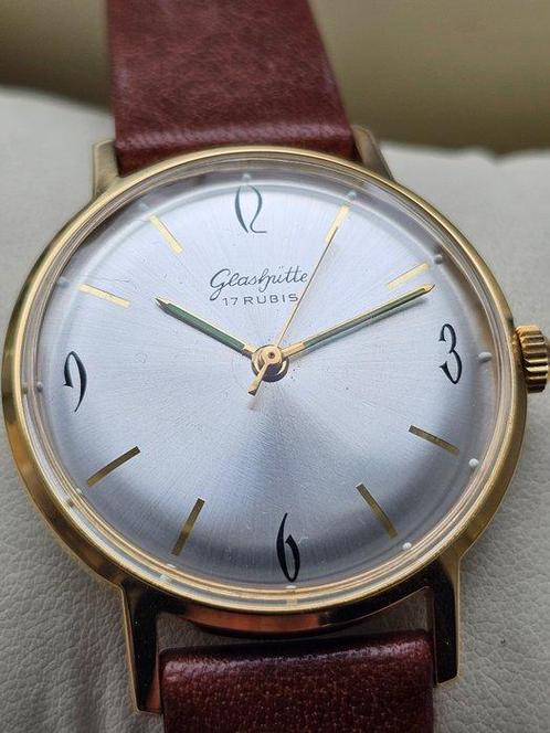 GUB Glashütte - 17 Rubis - Sans Prix de Réserve - 026888 -, Handtassen en Accessoires, Horloges | Heren