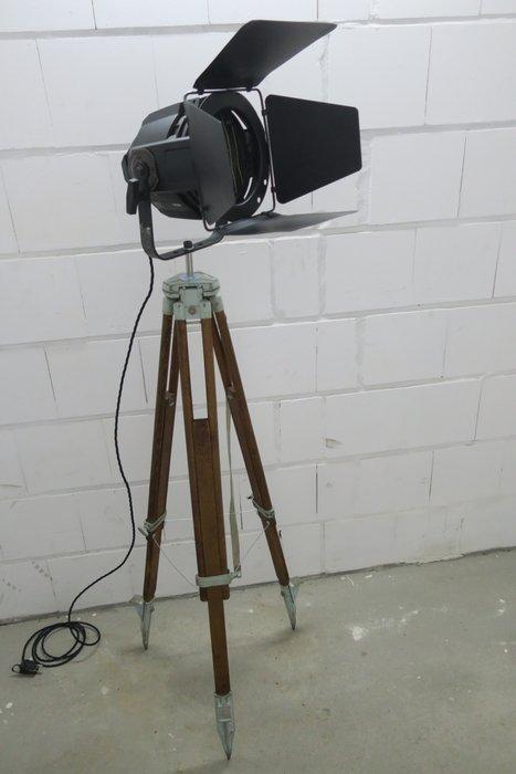 Theater Lamp - Staande lamp - Aluminium, Staal, Hout, Antiek en Kunst, Antiek | Wandborden en Tegels