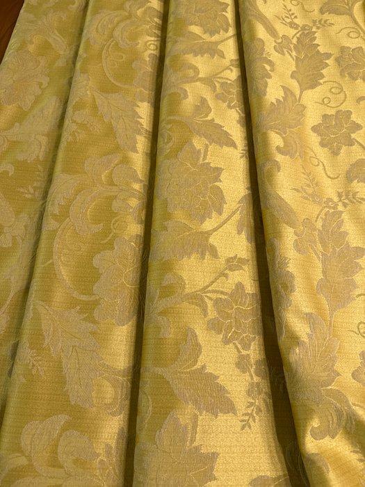 San Leucio top quality - exclusif damasqué en soie or, Antiquités & Art, Tapis & Textile