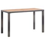 vidaXL Table de jardin Anthracite et marron 123x60x74 cm, Neuf, Verzenden