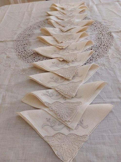 Nappe - 180 cm - 180 cm, Antiek en Kunst, Antiek | Tapijten, Tafelkleden en Textiel