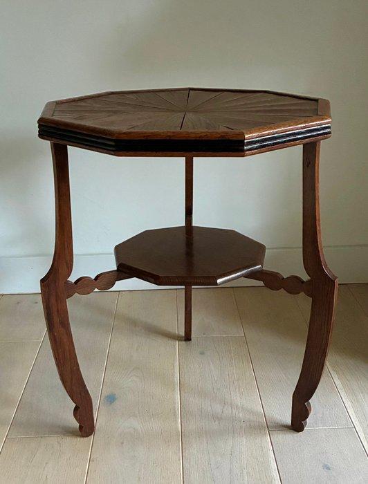 Bijzettafel - Eik - Ingelegd stermotief tafel, Antiek en Kunst, Kunst | Designobjecten