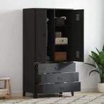 vidaXL Kledingkast industrieel 90x50x180 cm metaal zwart, Huis en Inrichting, Kasten | Kleerkasten, Verzenden, Nieuw