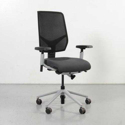 Giroflex 68 bureaustoel, antraciet / mesh, 3D armleggers, Maison & Meubles, Chaises de bureau, Enlèvement ou Envoi