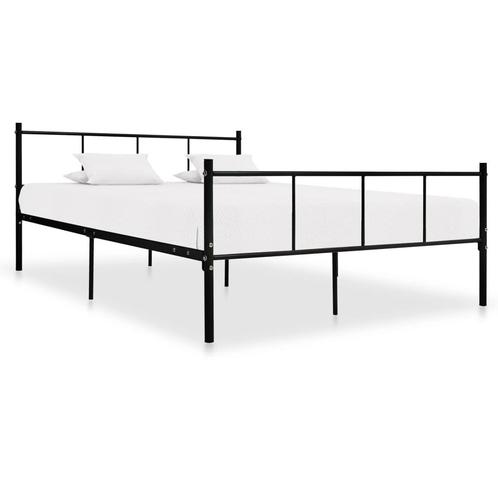 vidaXL Bedframe metaal zwart 140x200 cm, Huis en Inrichting, Slaapkamer | Bedden, Nieuw, Verzenden