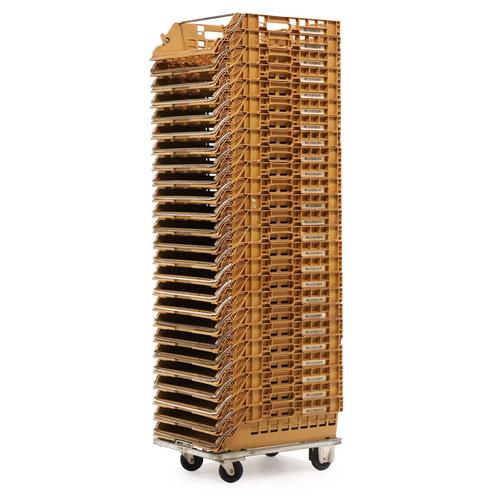 Gebruikte Broodkratten combinatieset onderwagen incl. 25, Doe-het-zelf en Bouw, Kratten en Dozen, Gebruikt, Ophalen of Verzenden