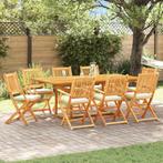vidaXL Vouwstoel 8 pcs Wit 49 x 57,5 x 92cm Massief, Tuin en Terras, Verzenden, Nieuw