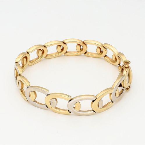 Armband - 14 karaat Geel goud, Witgoud, Handtassen en Accessoires, Armbanden