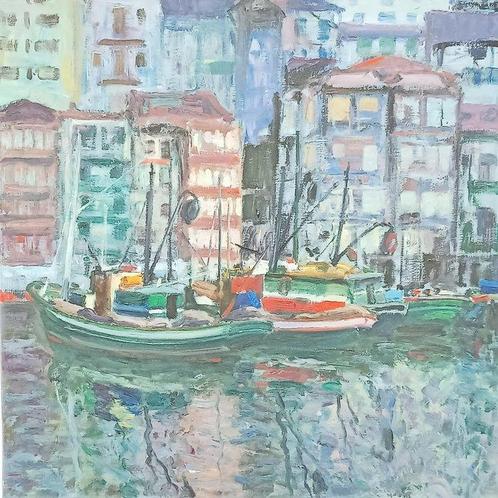 Jordi Baget (1950) - Harbor - Puerto, Antiek en Kunst, Kunst | Schilderijen | Klassiek