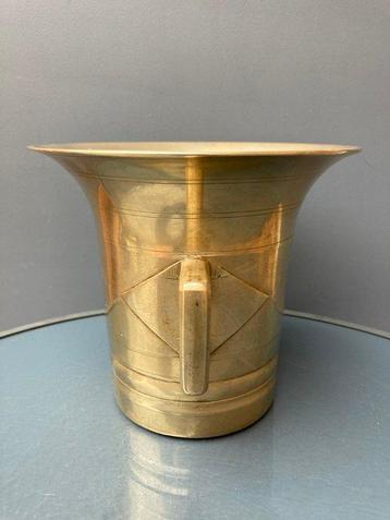 Vijzel en stamper - Brons - Goudkleurige bronzen mortier