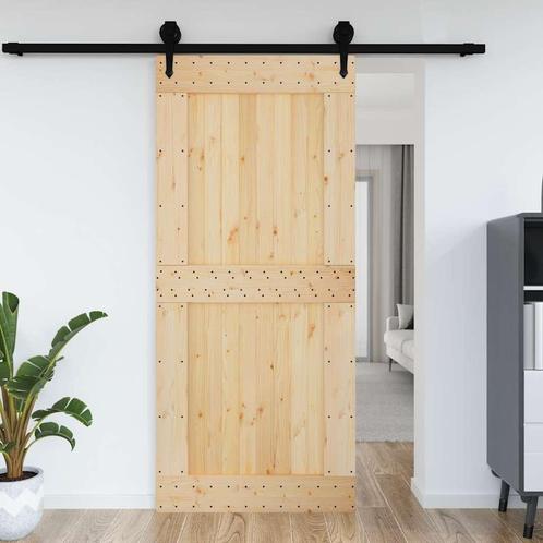 vidaXL Deur NARVIK 100x210 cm massief grenenhout, Doe-het-zelf en Bouw, Deuren en Vliegenramen, Nieuw, Verzenden
