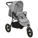 vidaXL Kinderwagen staal lichtgrijs, Enfants & Bébés, Poussettes & Combinaisons, Verzenden