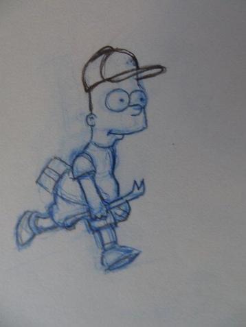 Matt Groening - 1 Original drawing - The Simpsons - The beschikbaar voor biedingen