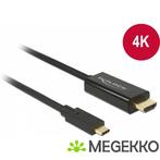DeLOCK 85258 1m USB C HDMI Zwart video kabel adapter, Verzenden