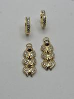 Oorbellen oro 750 in twee kleuren met verwijderbare velgen., Nieuw