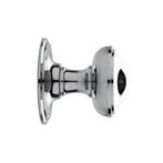 Draaibare ronde deurknop 80mm in glanzend nikkel - voor b..., Ophalen of Verzenden, Nieuw, Koper of Messing, Overige typen