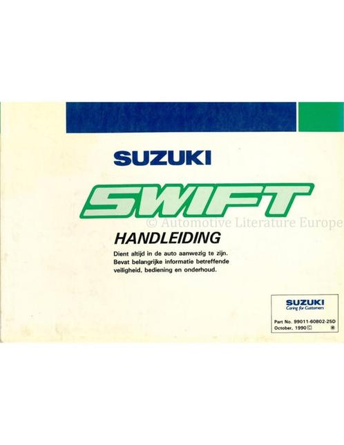 1990 SUZUKI SWIFT INSTRUCTIEBOEKJE NEDERLANDS, Auto diversen, Handleidingen en Instructieboekjes, Ophalen of Verzenden