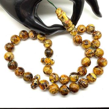 Chapelet en ambre baltique, perles de prière, chapelet 13 mm