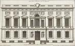 Estampe, Gravure architecturale - Plan et façade dun