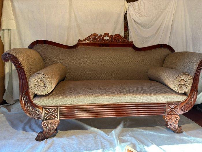 Canapé - Mahonie, Antiek en Kunst, Antiek | Meubels | Stoelen en Sofa's