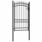 vidaXL Poort met speerpunten 100x175 cm staal zwart, Verzenden, Nieuw