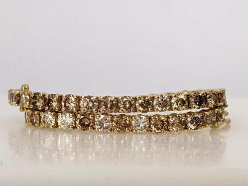 Armband - 14 karaat Geel goud -  9.73ct. tw. Diamant, Handtassen en Accessoires, Antieke sieraden