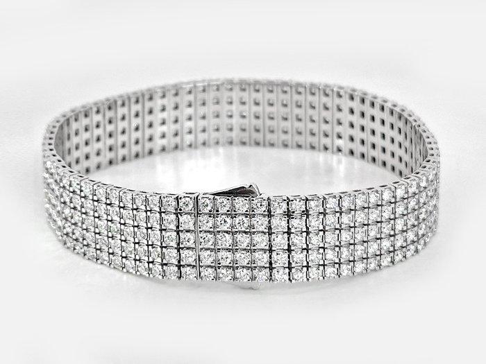 Armband - 14 karaat Witgoud - 10.29ct. tw. Diamant, Bijoux, Sacs & Beauté, Bracelets