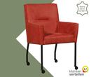 Leren eetkamerstoel Lucky - Kenia Burgundy (rood), Huis en Inrichting, Stoelen, Bohemian, Industrieel, Modern, Scandinavisch, Nieuw