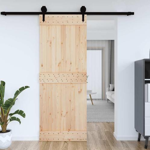 vidaXL Deur NARVIK 85x210 cm massief grenenhout, Doe-het-zelf en Bouw, Deuren en Vliegenramen, Nieuw, Verzenden
