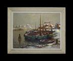 Kees Terlouw (1890-1948) - Port sous la neige, Antiek en Kunst
