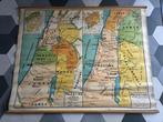 Original - Palestine Ancienne Carte Scolaire Double Face –