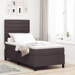 vidaXL Boxspringbed met Matras Donkerbruin 80x200 cm Stof, Huis en Inrichting, Slaapkamer | Bedden, Verzenden, Nieuw