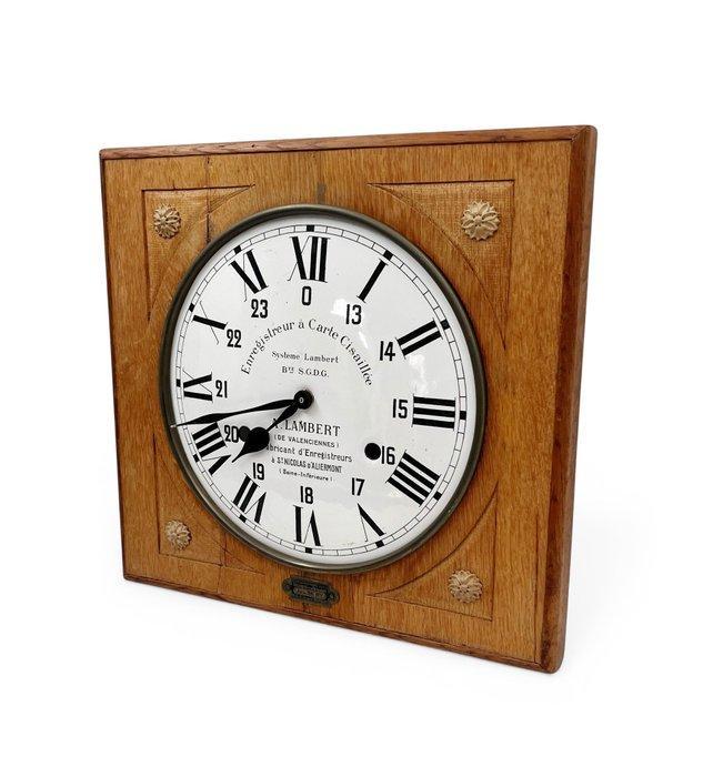 Klok - Emaille, Hout - 1920-1930, Antiek en Kunst, Curiosa en Brocante
