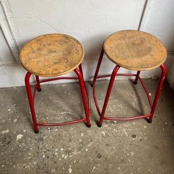 Tabouret (2) - Vintage - École datelier Krukken - Fer