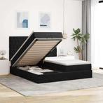 vidaXL Ottoman bed met matrassen 160x200cm fluweel zwart, Huis en Inrichting, Slaapkamer | Bedden, Verzenden, Nieuw