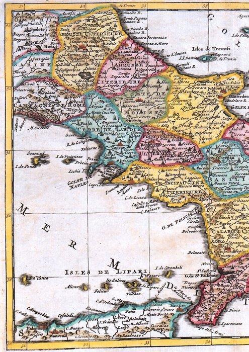 Italië - Calabrië, Puglia, Campanië; P. Van der Aa - Le, Boeken, Atlassen en Landkaarten