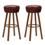 vidaXL Chaises de bar lot de 2 marron similicuir, Maison & Meubles, Verzenden, Neuf