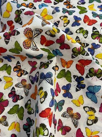 Tissu en coton à motif papillon - Textile - 280 cm - 240 cm
