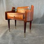 Table de chevet - Bois, Verre, Antiek en Kunst