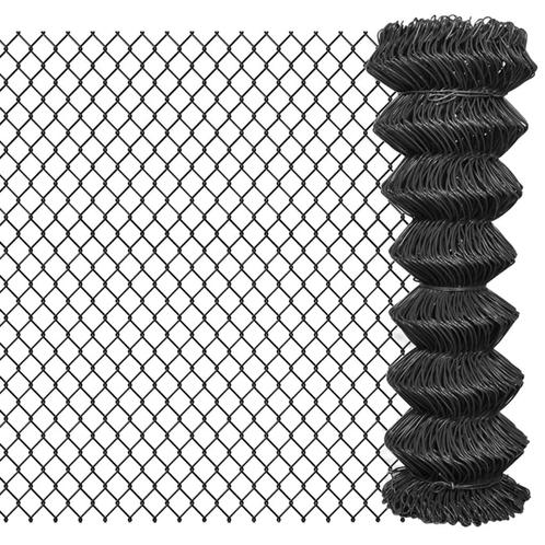 vidaXL Gaashek 25x1,25 m staal grijs, Tuin en Terras, Tuinhekken en Hekwerk, Nieuw, Verzenden